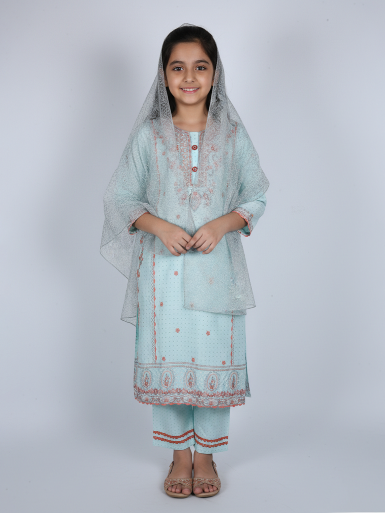 Tony Land Girls Trouser Suit 3Pcs #26-523 (S-26)