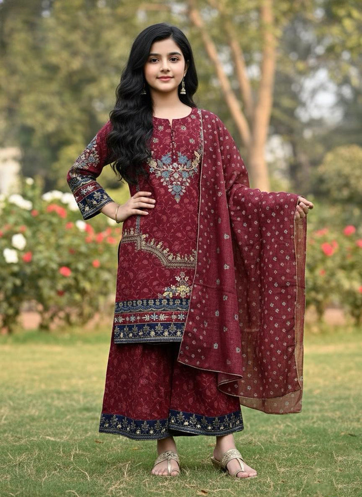 Tony Land Girls Sharara Suit 3Pcs #26-522 (S-26)