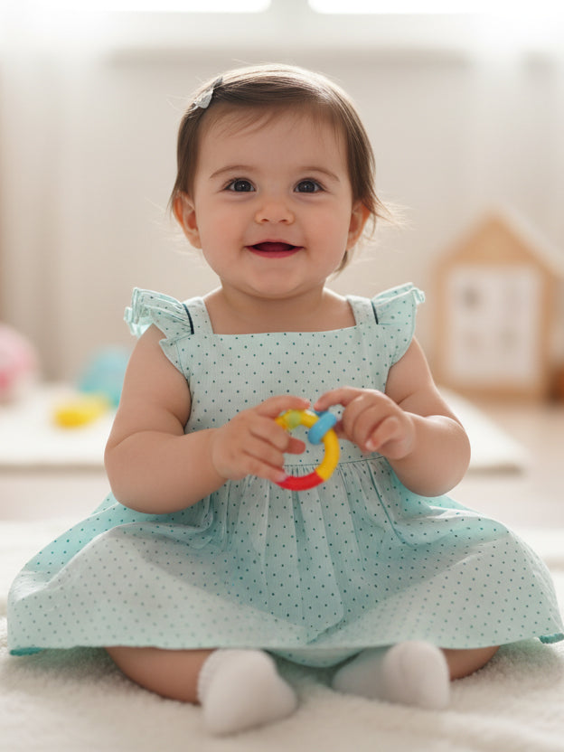 Imp Girls Cotton Frock With Panty S/L #02 (S-26)