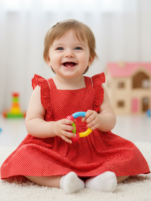 Imp Girls Cotton Frock With Panty S/L #02 (S-26)