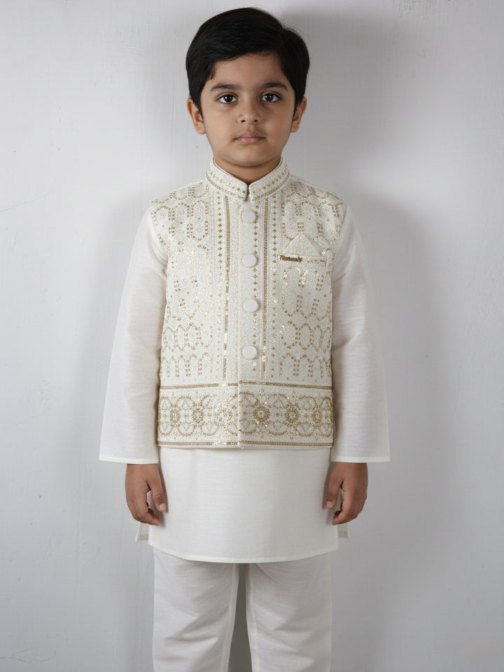 Tony Land Boys Shalwar Suit With Waist Coat #25-991 (S-26)