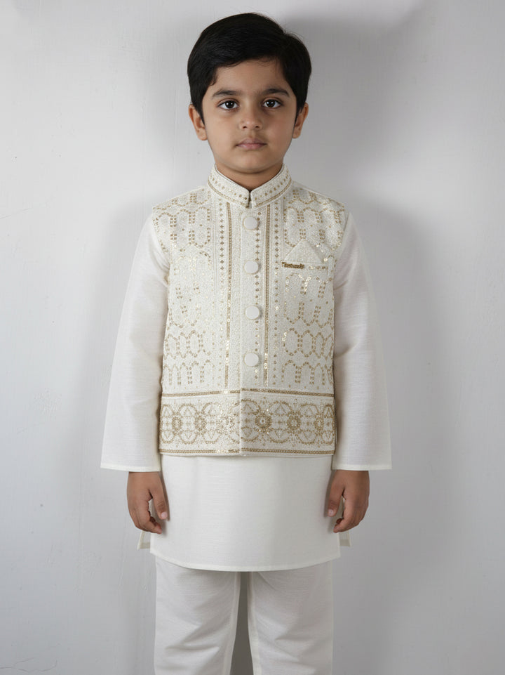 Tony Land Boys Shalwar Suit With Waist Coat #25-991 (S-26)