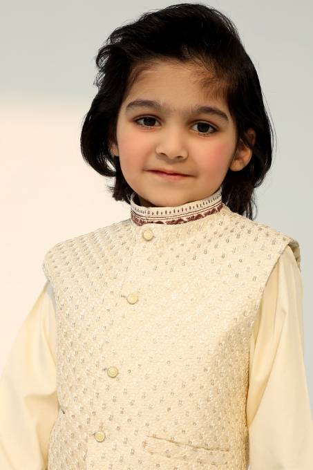 Superstar Boys Shalwar Suit With Waistcoat #342 (S-26)