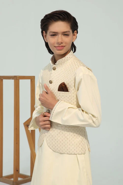 Superstar Boys Shalwar Suit With Waistcoat #342 (S-26)