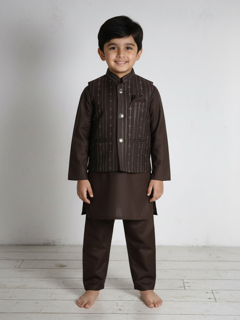 Superstar Boys Shalwar Suit With Waistcoat #470 (S-26)