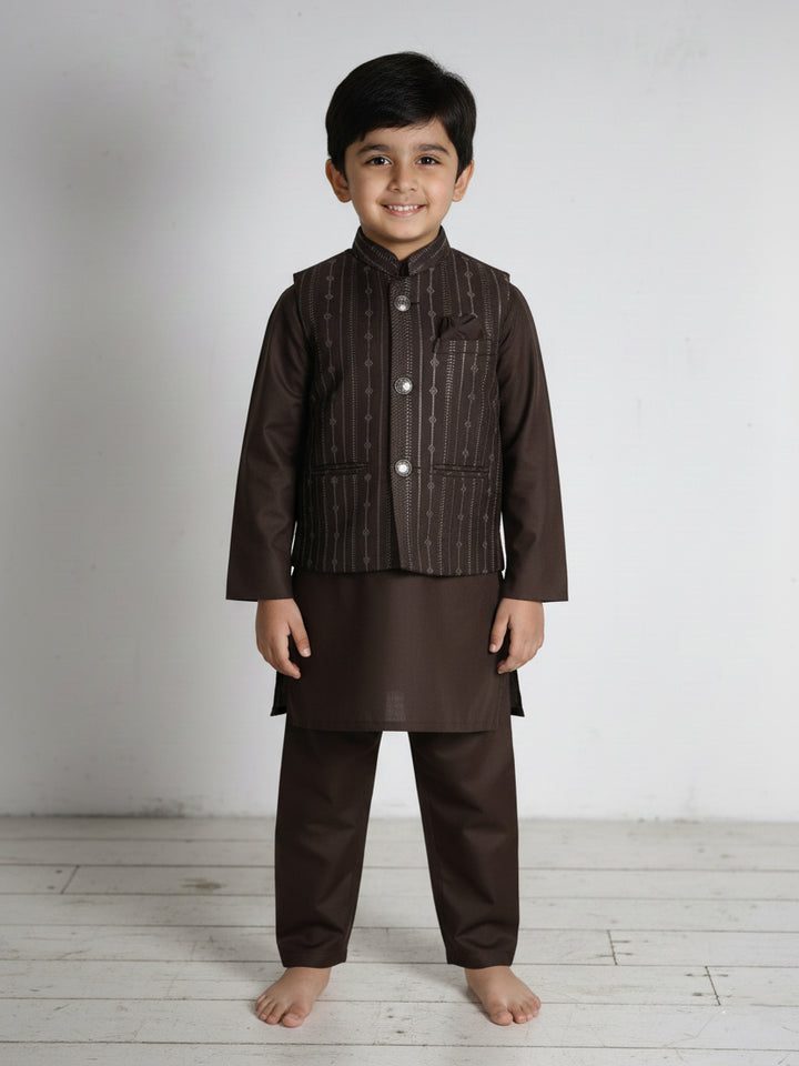 Superstar Boys Shalwar Suit With Waistcoat #470 (S-26)