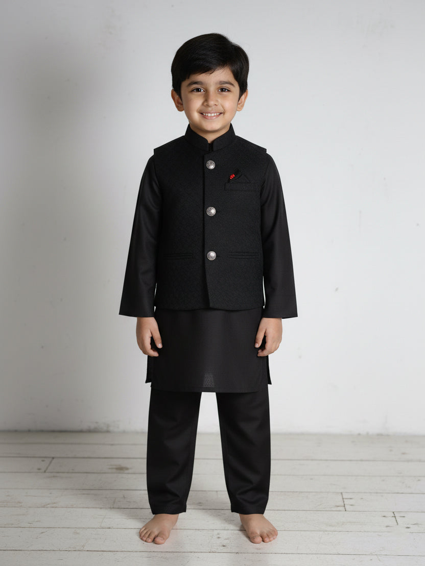 Superstar Boys Shalwar Suit With Waistcoat #464 (S-26)