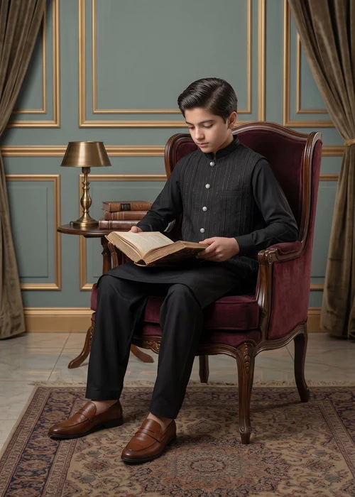 Superstar Boys Shalwar Suit With Waistcoat #469 (S-26)
