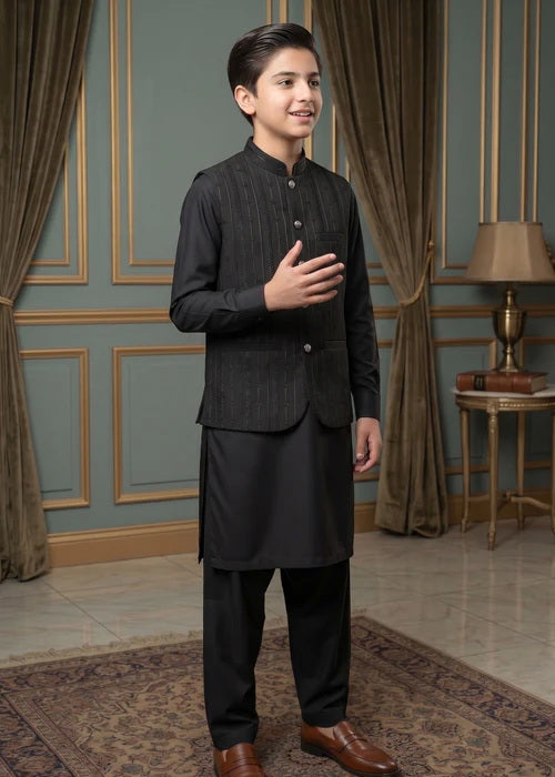 Superstar Boys Shalwar Suit With Waistcoat #469 (S-26)