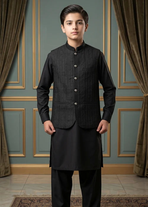 Superstar Boys Shalwar Suit With Waistcoat #469 (S-26)