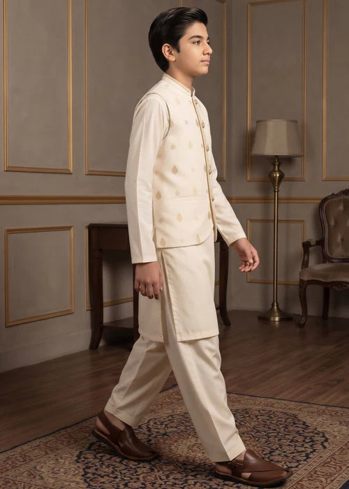 Superstar Boys Shalwar Suit With Waistcoat #465 (S-26)