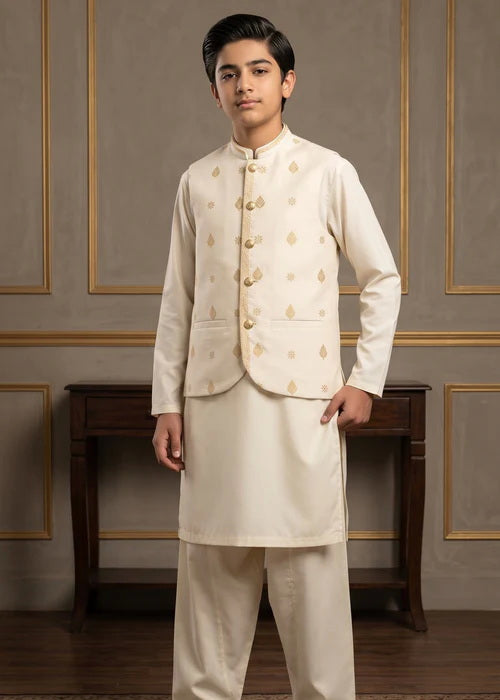 Superstar Boys Shalwar Suit With Waistcoat #465 (S-26)
