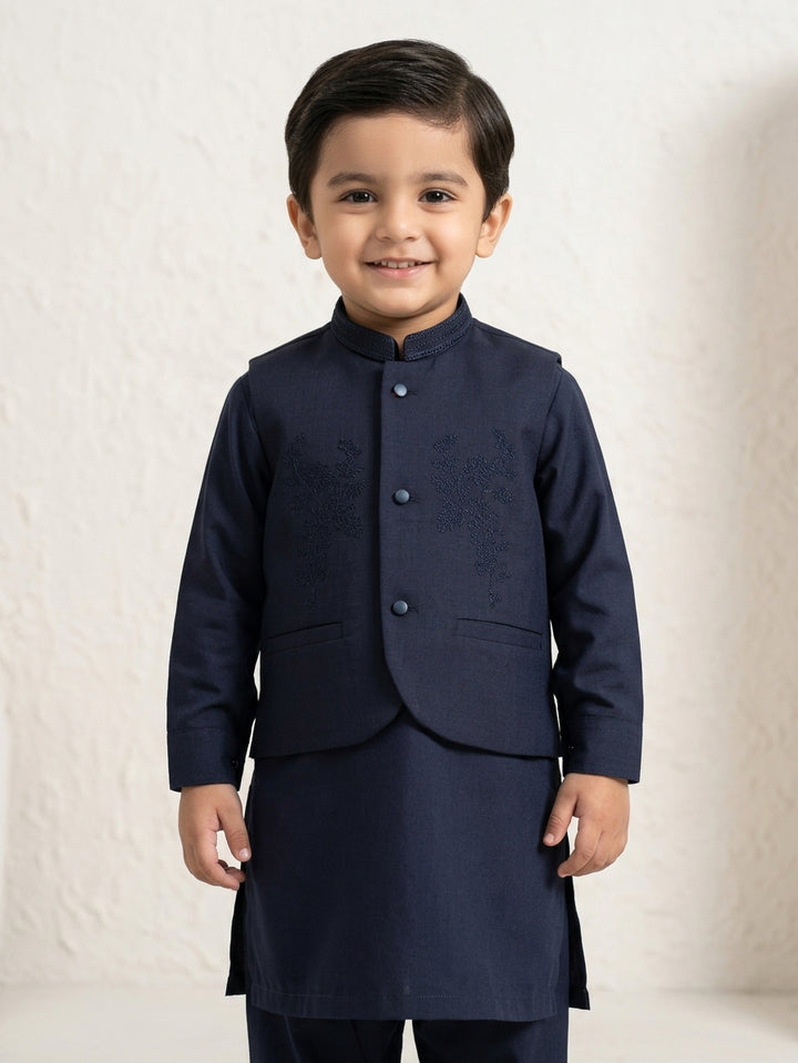 Superstar Boys Shalwar Suit With Waistcoat #486 (S-26)