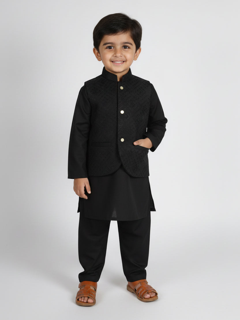 Superstar Boys Shalwar Suit With Waistcoat #493 (S-26)