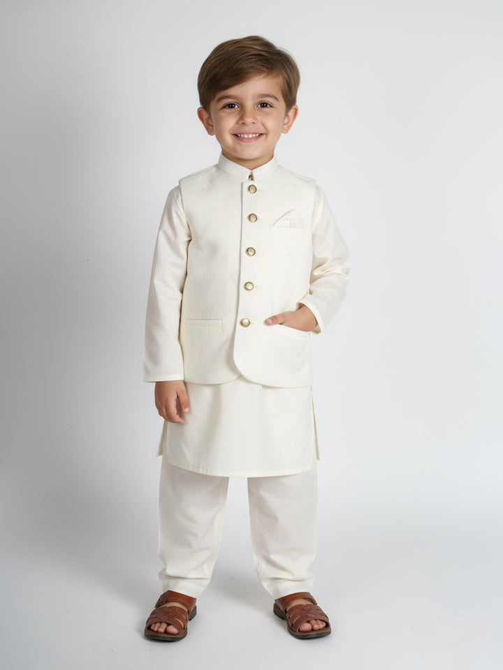 Superstar Boys Shalwar Suit With Waistcoat #466 (S-26)