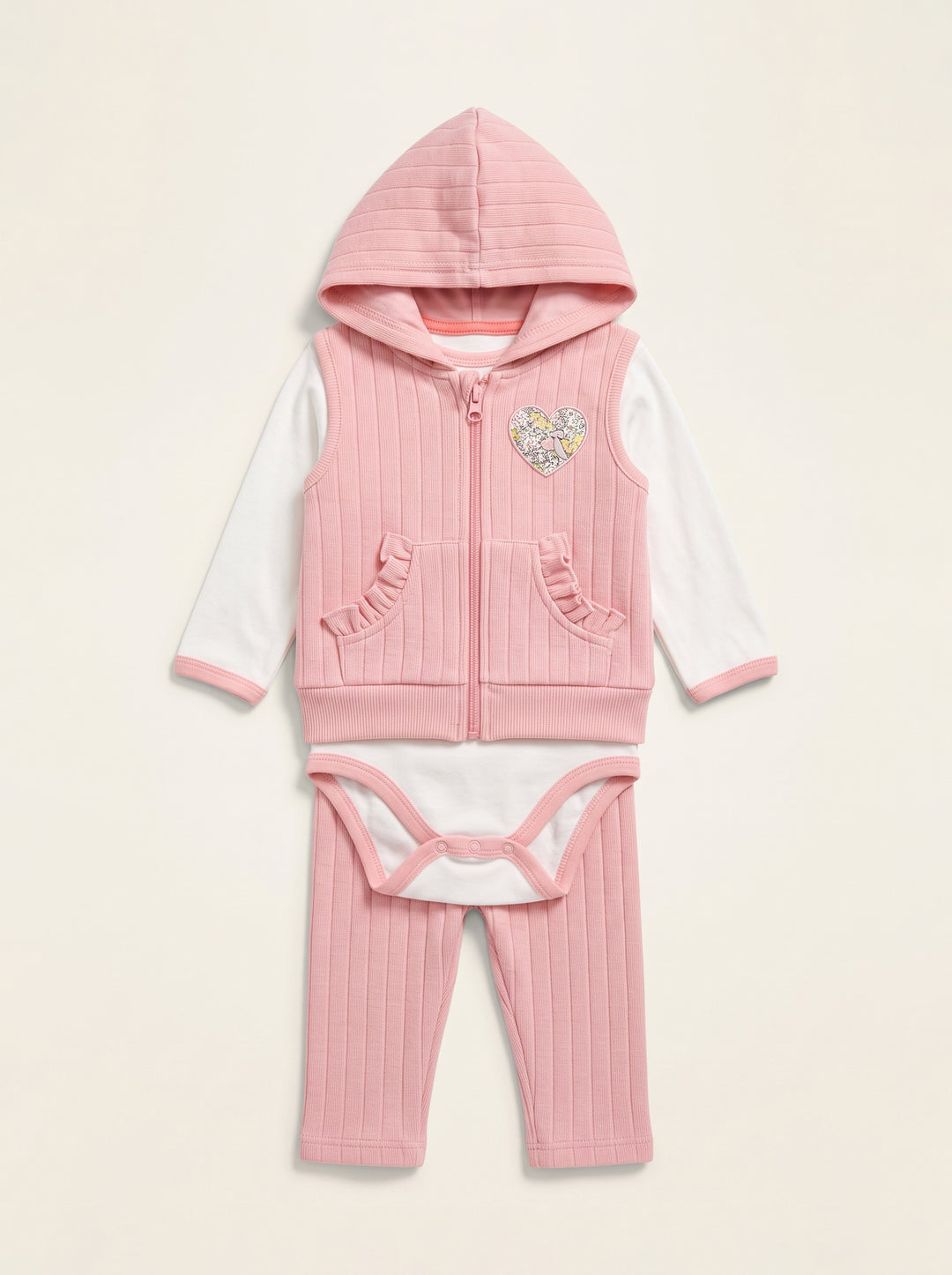 Duck & Duck Girls Pajama Suit L/S 3Pcs (W-26)