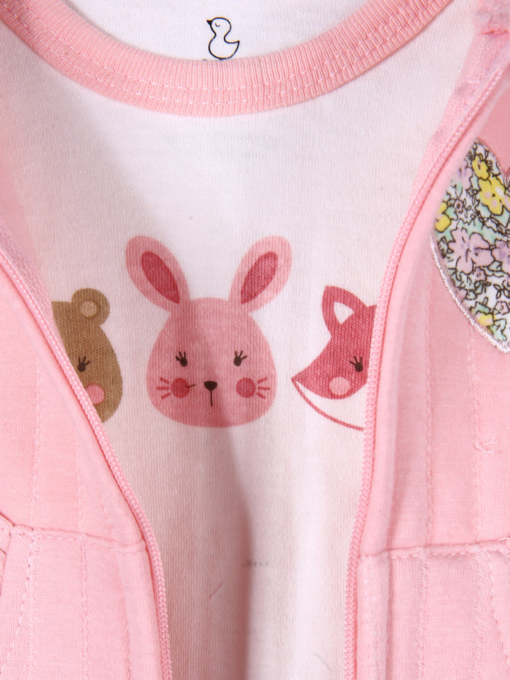 Duck & Duck Girls Pajama Suit L/S 3Pcs (W-26)
