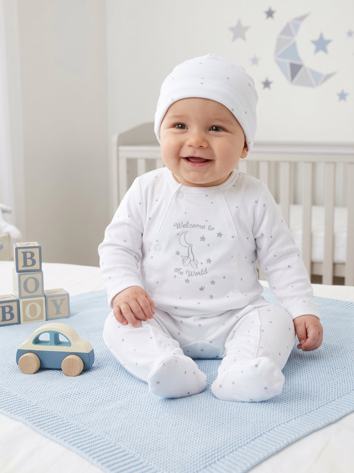 Little Me Boys Romper With Cap L/S #01 (W-26)