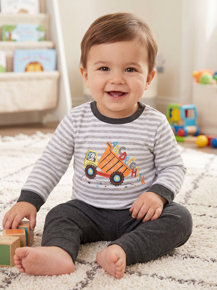 Little Me Boys Pajama Suit L/S #32 (W-26)