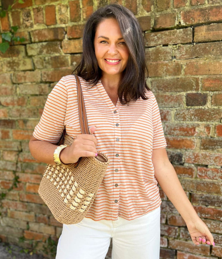 White Stuff Ladies H/S Linen Loose Fit Top 443707