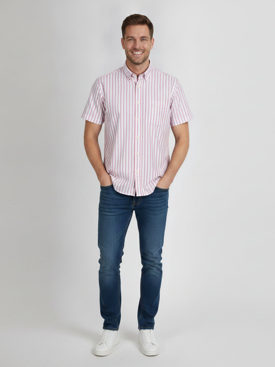 H & C Men S/S Lining B- Shirt,CFSFP003