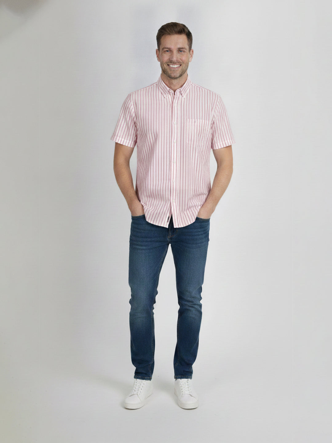 H & C Men S/S Lining Formal B-Shirt,CFSFM009