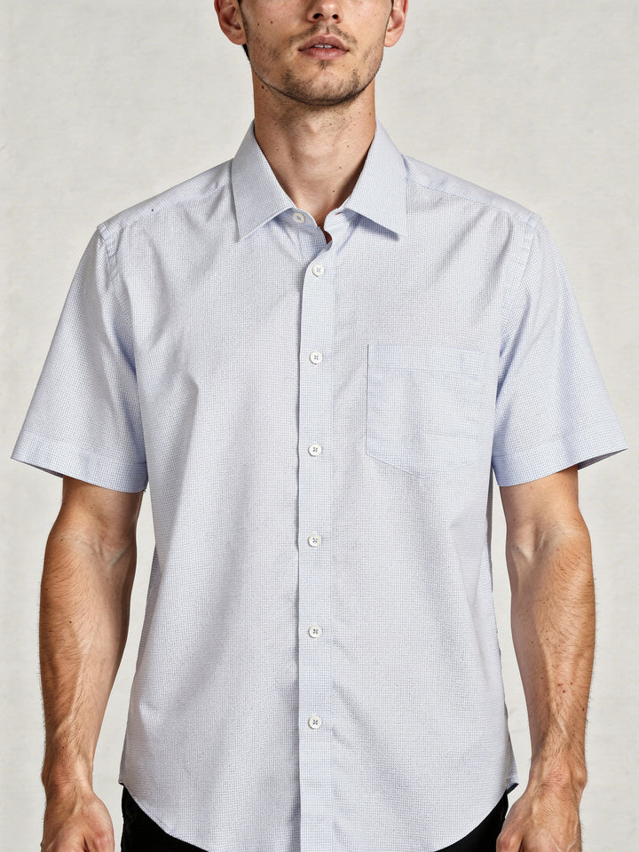 H & C Men S/S Check Formal Shirt,CFPFV003