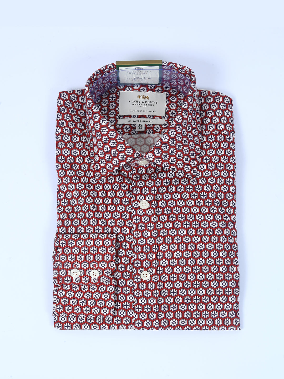 H & C Mens L/S Printed Formal Shirt SSDVF904