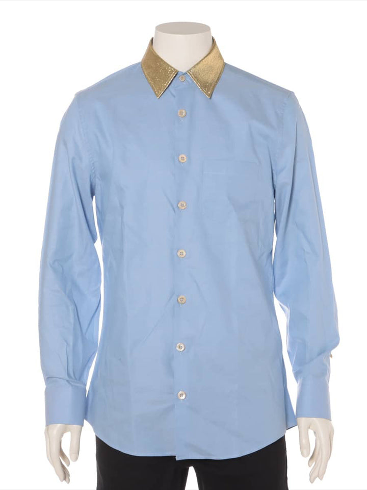 Gucci Mens Formal F/S With Golden Collar Shirt MJ0-521946