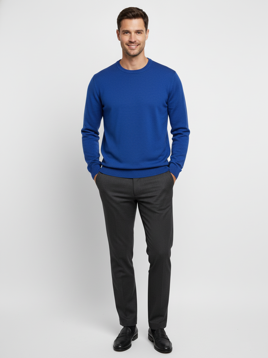 Van Kukil Mens Pure Cahsmere R-Neck F/S Jersey SS21-M002