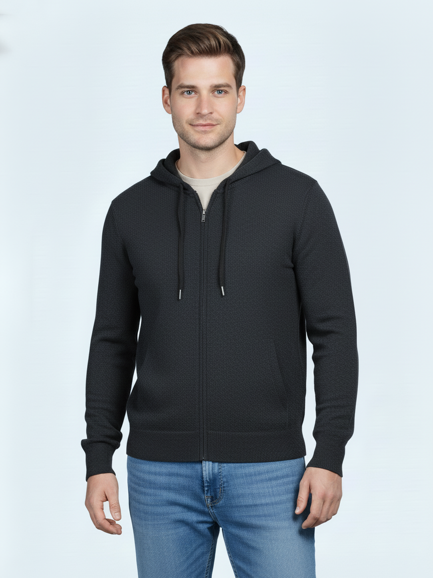 Van Kukil Mens Pure Cahsmere Hoodie SS21-033
