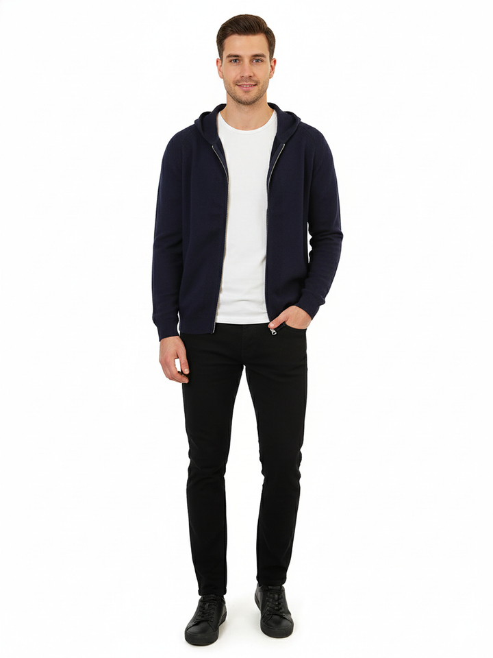 Van Kukil Mens Pure Cahsmere Hoodie SS21-033