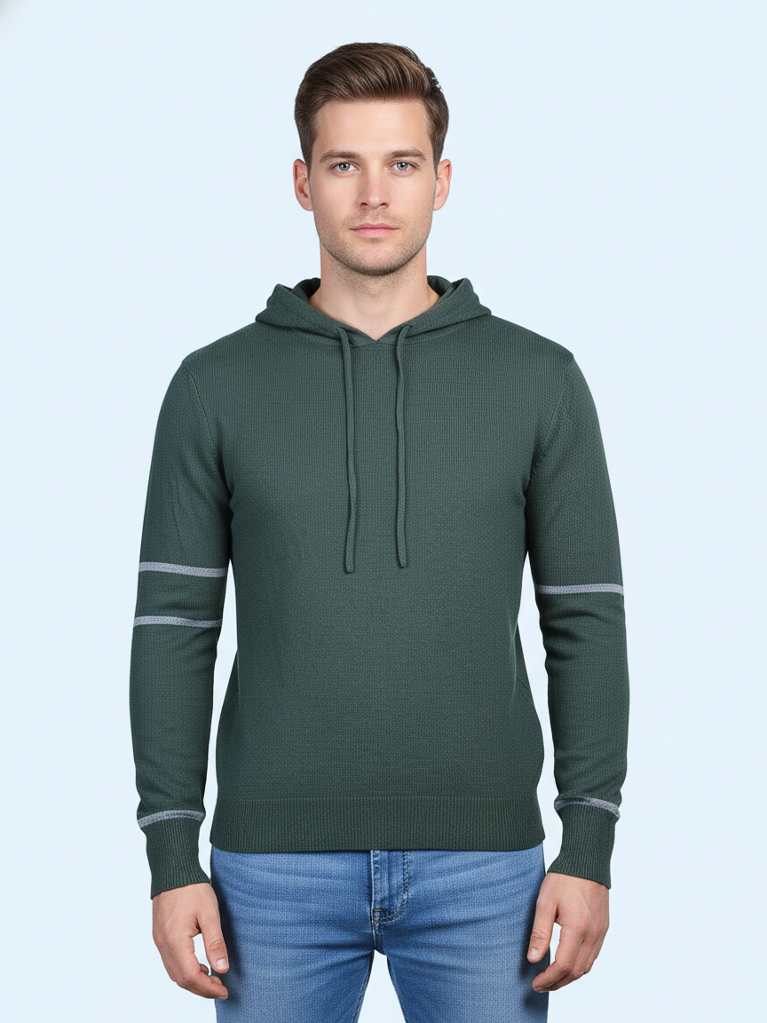 Van Kukil Mens Pure Cahsmere Hoodie AW070