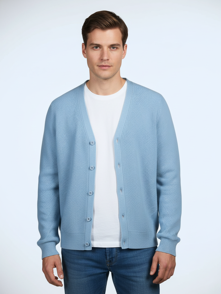 Van Kukil Mens Pure Cahsmere Cardigan SS21-M009