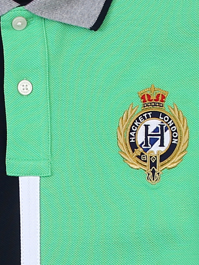 Hackett Mens S/S H Logo& Crown Crist Plain Polo HM562999