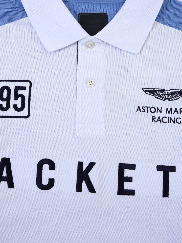 Hackett Mens S/S Aston Martin Racing 95Logo Printed Polo HM562758