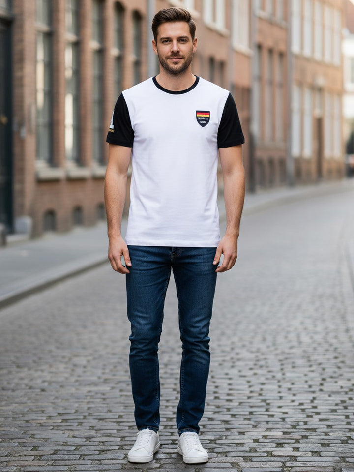 Hackett Mens S/S R-Neck Gemany Flag Printed T-Shirt HM 500498
