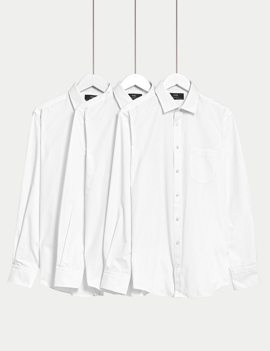 M&S Mens L/S ( 65-35% ) Plain Formal Shirt T11/2310T