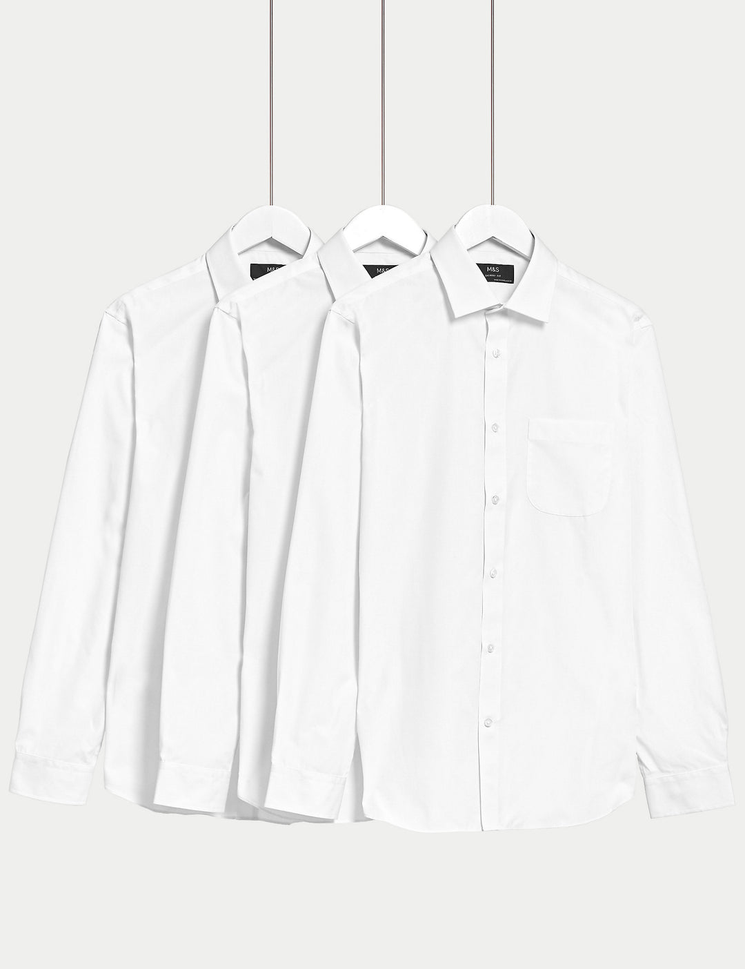 M&S Mens L/S ( 65-35% ) Plain Formal Shirt T11/2320X