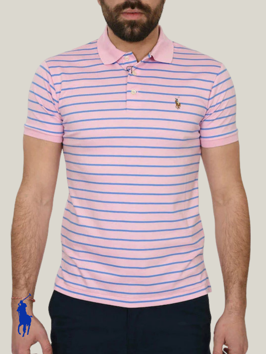 RL Mens S/S Small Pony (Soft Touch) Striper Polo 710744903001