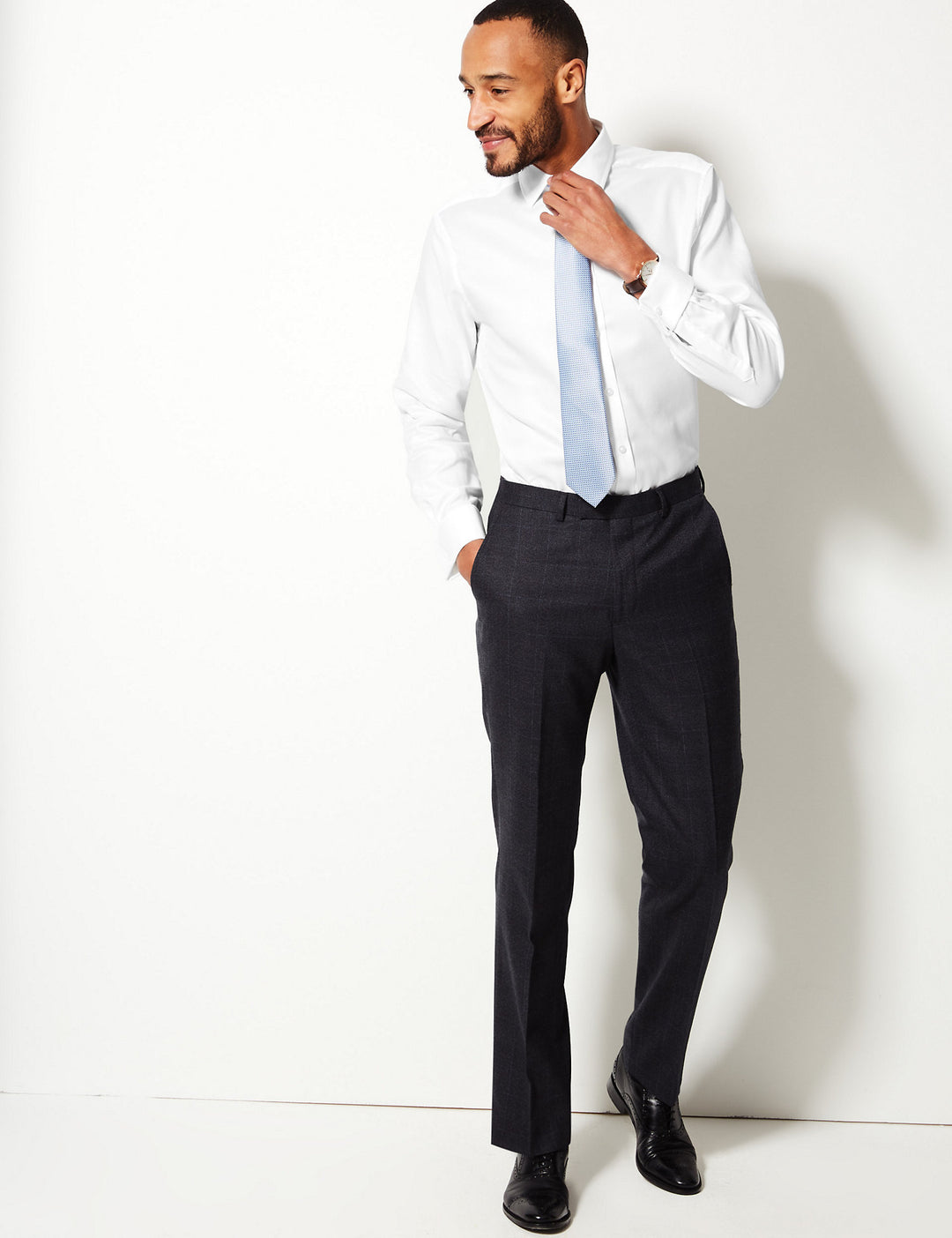 M&S Mens Formal (Savile Row ) Plain Shirt -T11/4955Q