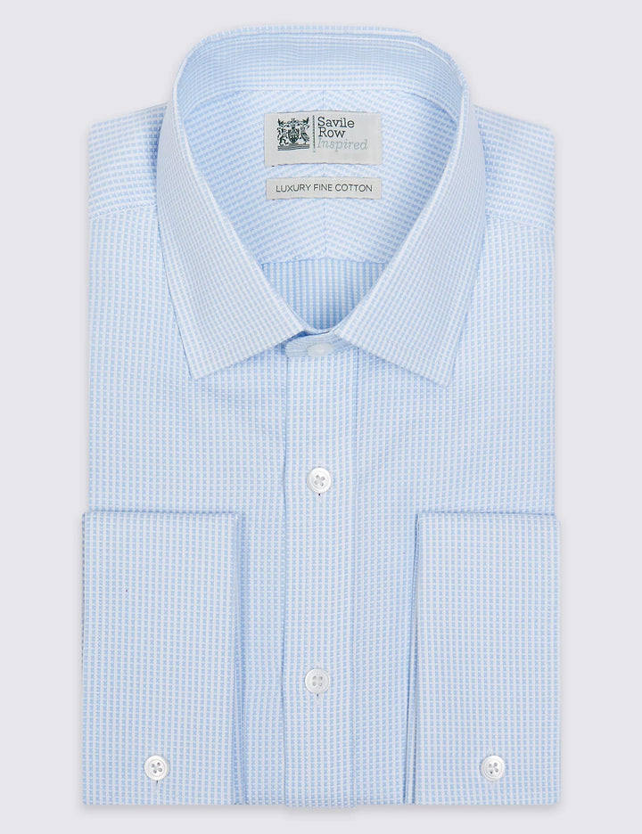 M&S Mens Formal (Savile Row ) Textured Shirt -T11/3103T