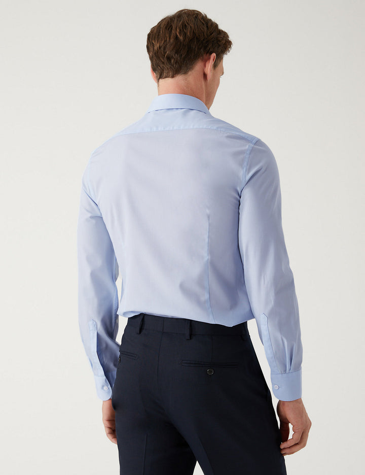 M&S Mens L/S ( 65-35% ) Plain Formal Shirt T11/2337S