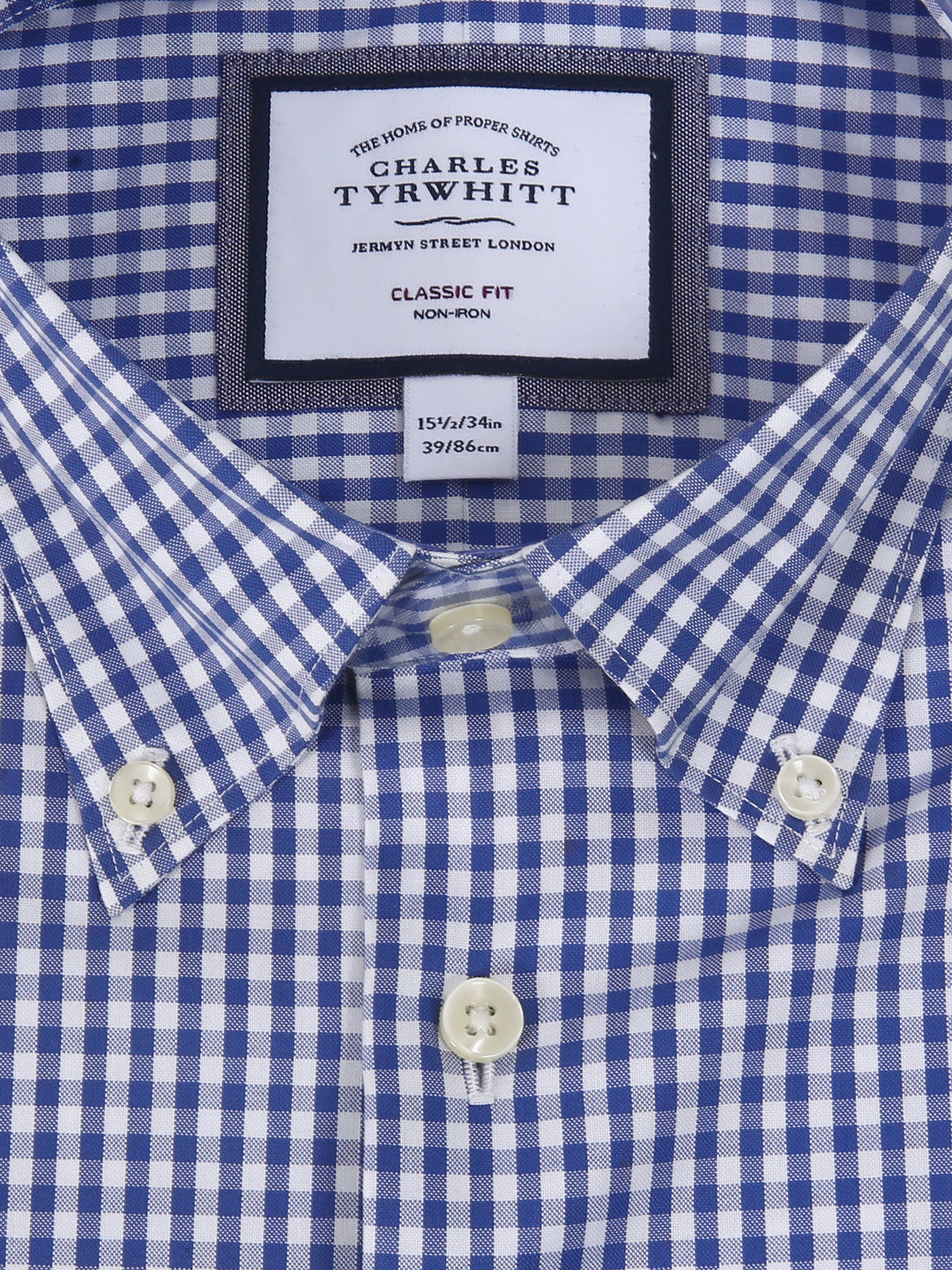 CT Men L/S Button Down Check Formal Shirt