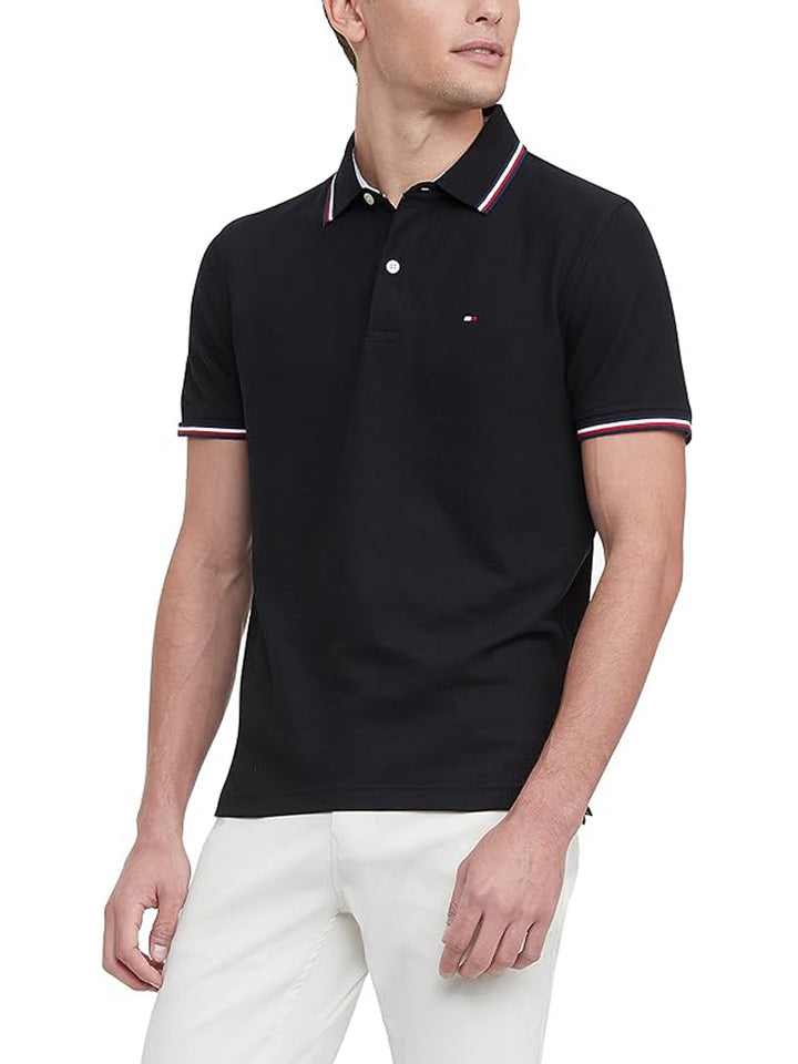 Tommy Hilfiger Mens S/S Polo AT-78J2653 (Black)