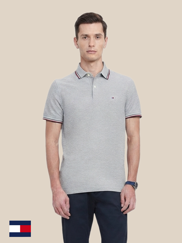 Tommy Hilfiger Mens S/S Polo AT-78J2653 (Grey)