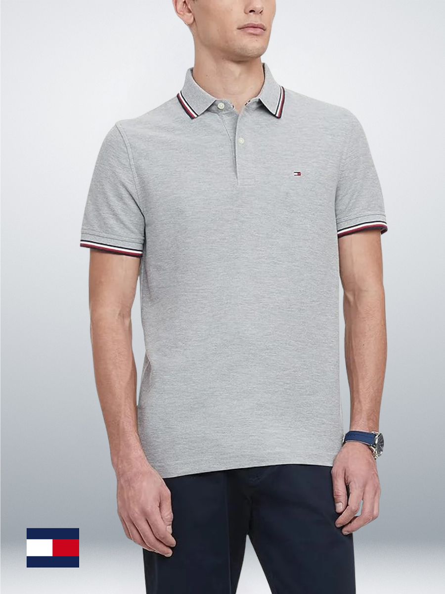 Tommy Hilfiger Mens S/S Polo AT-78J2653 (Grey)