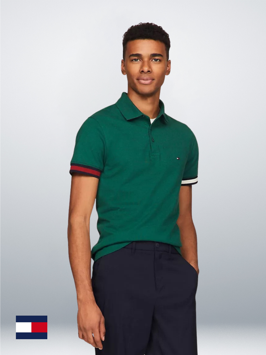Tommy Hilfiger Mens S/S Polo AT-78J9762 (Green)