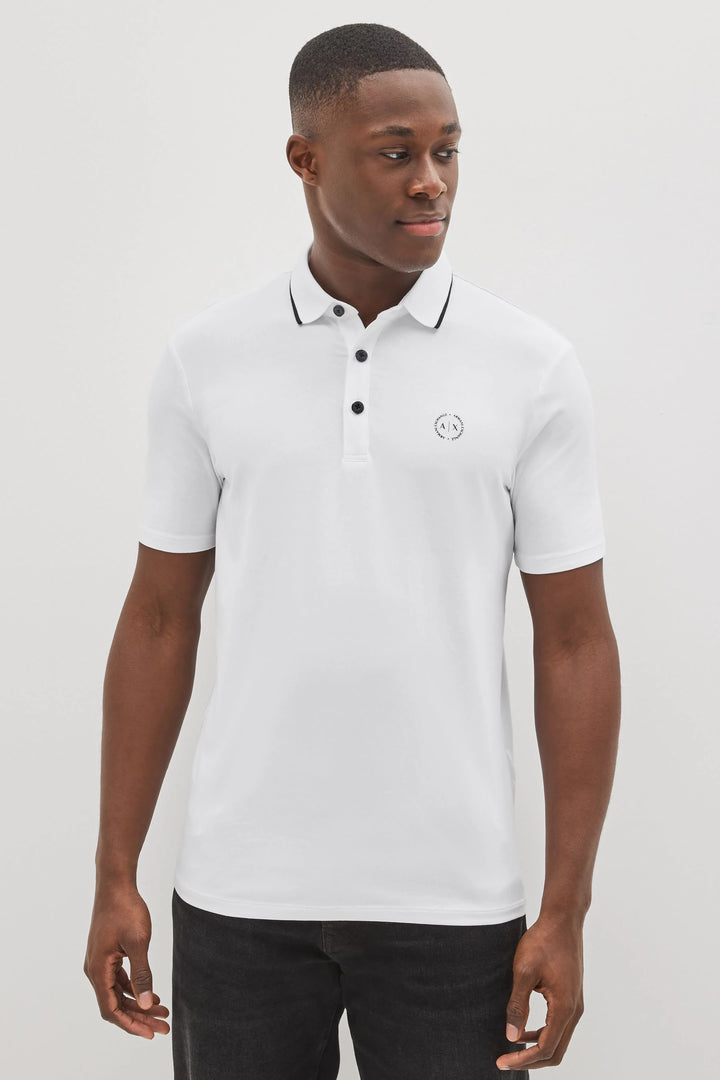 Ar.mani Mens S/S Polo AT-8NZF78 (White)
