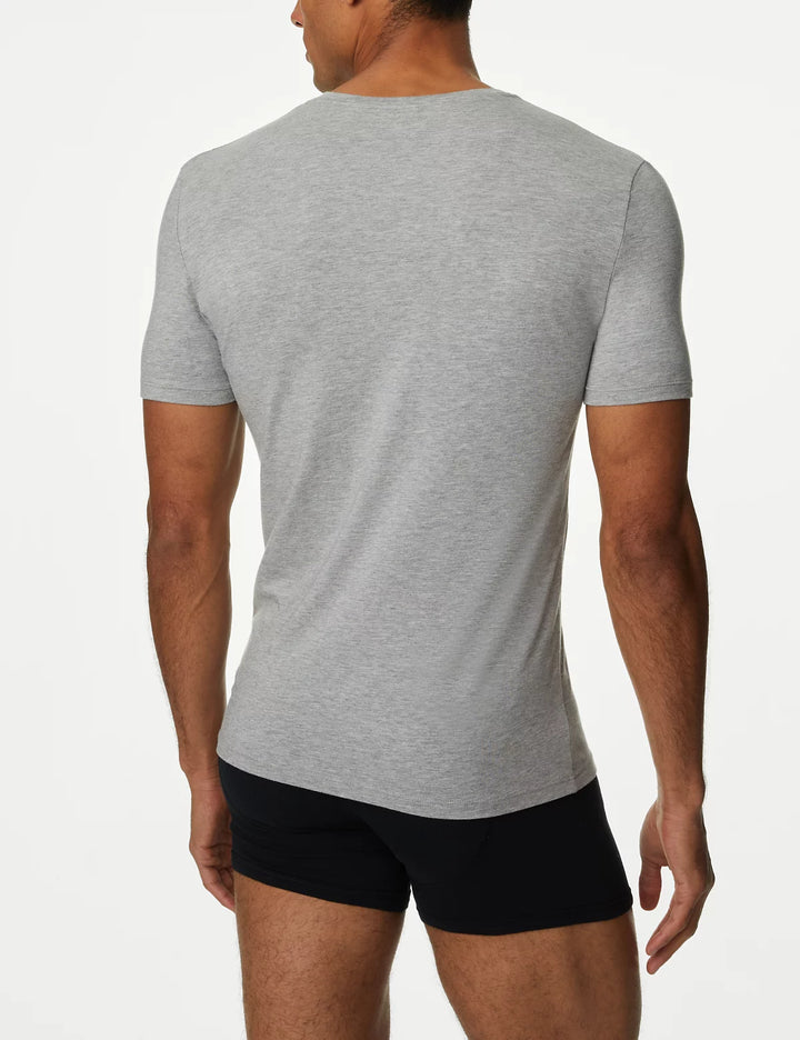 M&S Mens S/S R-Neck Plain T-Shirt T14/1600A